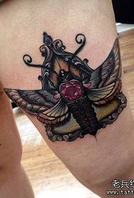 Woman legs creative tattoo work