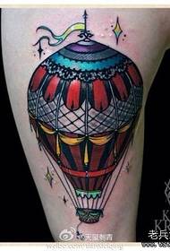 Popular hot air balloon tattoo pattern for girls thighs