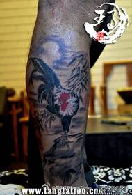 Classic leg an ink cock tattoo pattern