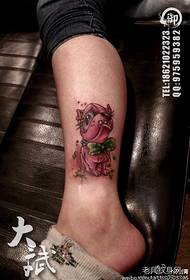 Djevojke noge slatka crtana štene tetovaža uzorak