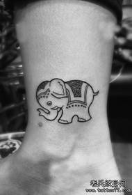 Cute totem elephant tattoo pattern for girls legs