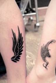 Patrón de tatuaxe de ás de parella de pernas