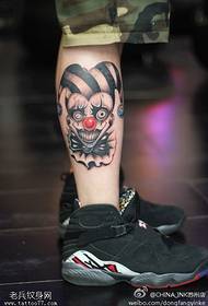 Tattoo show, recommend a leg color clown tattoo