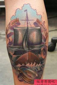 Tattoo show, recommend a leg sailing tattoo