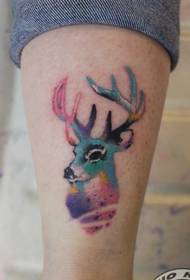 a leg color fawn tattoo pattern