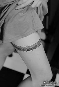 Beauty legs trend sexy lace tattoo pattern