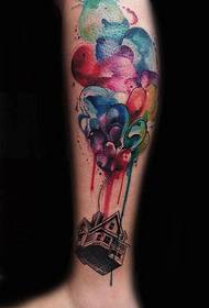 Leg color creative tattoos