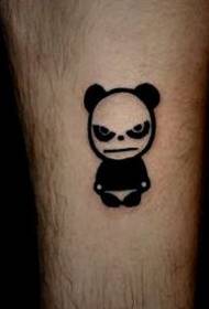 Legs evil totem panda tattoo pattern