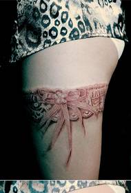 Sexy fashion lace tattoo pattern for girls legs