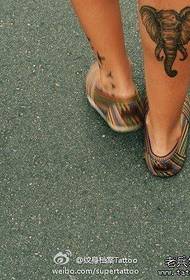 a leg like a tattoo pattern