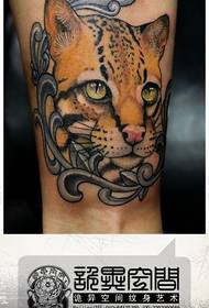 Leopard tattoo pattern with classic legs