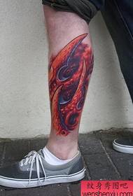 Leg 3D mechanical tattoo work