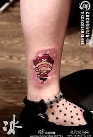 Leg cute cartoon pirate king 乔巴 tattoo pattern
