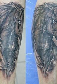 Animal tattoo pattern: leg horse tattoo pattern