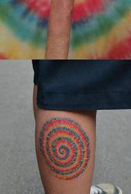 Крака супер красив, популярен цветен тотем татуировка модел