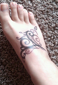 Simple Totem Tattoo for Girls' Feet