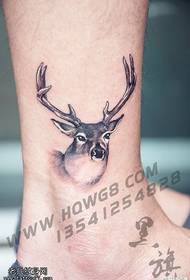 Deer Tattoo Pattern on the Ankle