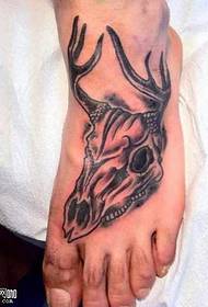 foot sheep bone tattoo pattern