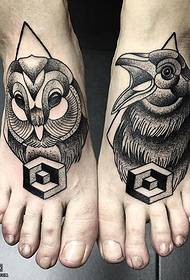 lintu tatuointi kuvio jalka