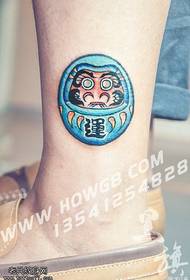 Dharma egg tattoo on the ankle