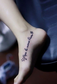 personlig instep engelska ordet tatuering