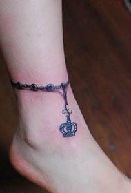 Girls' Legs Beautiful Anklet Tattoo Pattern