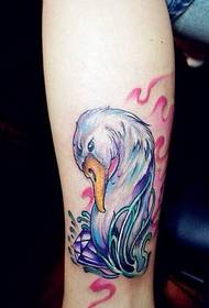 beautiful ankle beautiful color goose diamond tattoo pattern picture