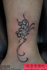 beauty leg totem butterfly tattoo pattern
