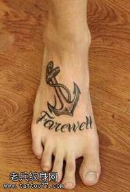 noga sidro engleski uzorak tetovaža