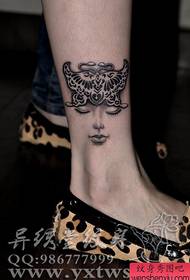 skönhet ben vackra fjäril tatuering mönster
