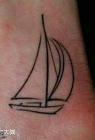 Foot Boat Anchor Tattoo Patroon