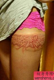 Beautiful beautiful butterfly bow lace tattoo pattern