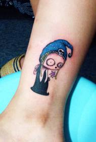 men's foot witch tattoo