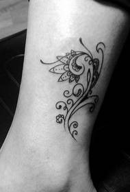 κορίτσια Leg Ινδικό στυλ τατουάζ μοτίβο τατουάζ