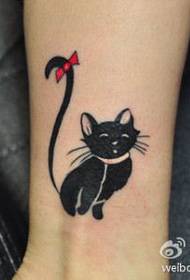 cute totem cat tattoo pattern that girls like