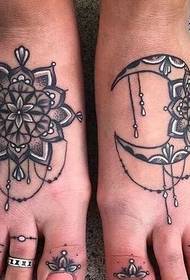 double instep personality unique ink totem tattoo tattoo