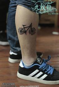 calf Personalized realistic bicycle tattoo pattern