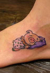instep cute cartoon pig pattern