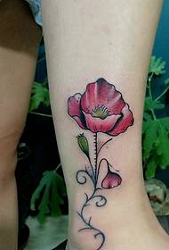 small fresh poppies tattoo tattoos for girls ankles