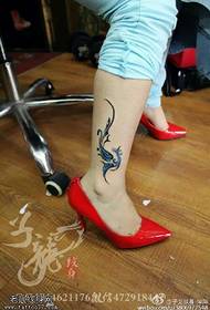 Phoenix tattoo model on the ling