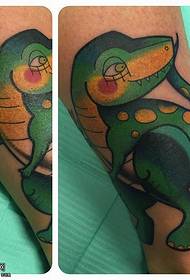 potītes Eiropas un Amerikas karikatūra gudrs dinozaurs tetovējums modelis