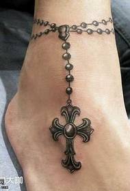 foot chain tattoo pattern