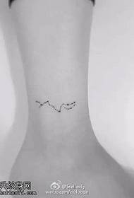 on the ankle Matchstick Tattoo Pattern