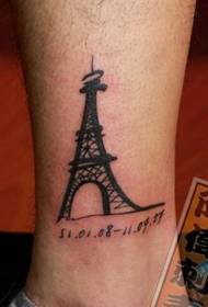 legs Beautiful Parisian Tattoo Pattern