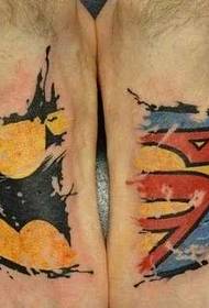 Bat Superman overskrift Tattoo mønster