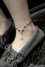 Beautifully realistic anklet tattoo pattern