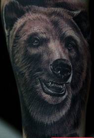 leg grizzly tattoo