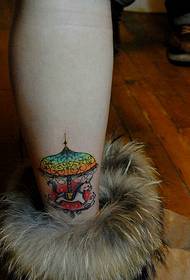 beautiful ankle only beautiful looking carousel tattoo pattern picture