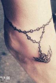 ຮູບແບບ tattoo ລະບົບຕ່ອງໂສ້ຕີນ