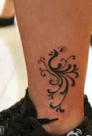 Gyönyörű láb totem főnix tetoválás minta